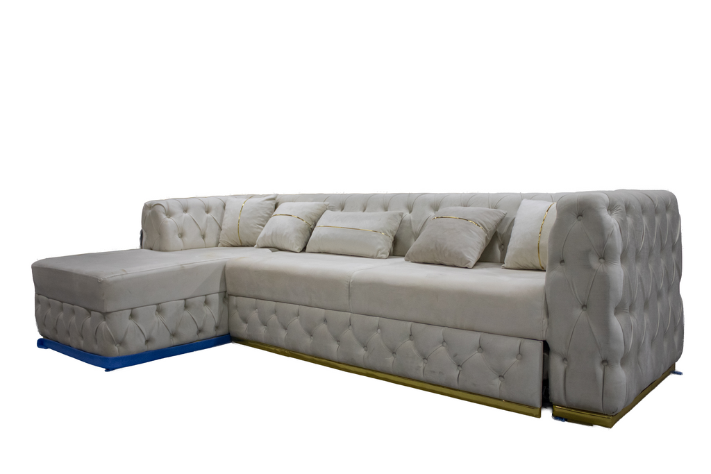 Colțar extensibil 290/160 cm cu măsuță de cafea